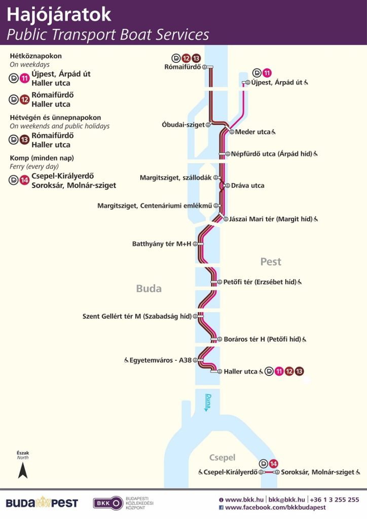 budapest river cruise map