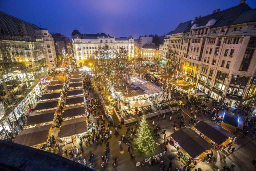 Traditional Hungarian Christmas market