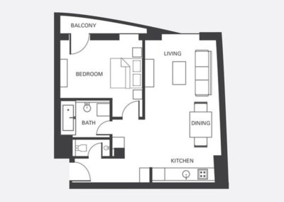 One-Bedroom Deluxe Suite Blueprint 01